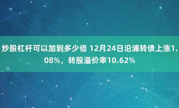 炒股杠杆可以加到多少倍 12月24日沿浦转债上涨1.08%，转股溢价率10.62%